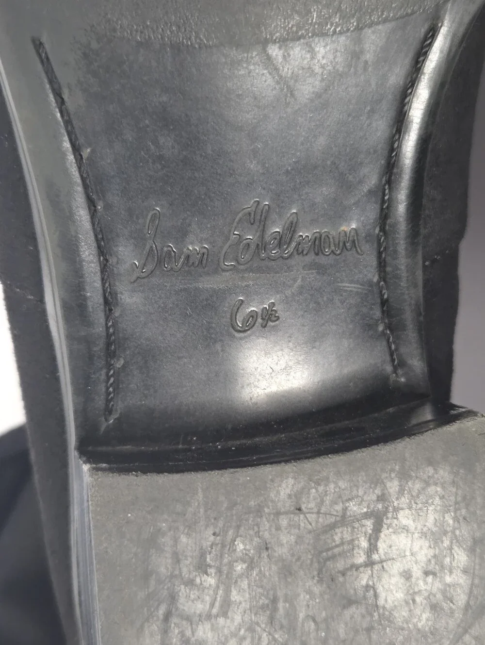 Sam Edelman Paloma Black Faux Suede Over The Knee OTK Boots Womens 6.5 M